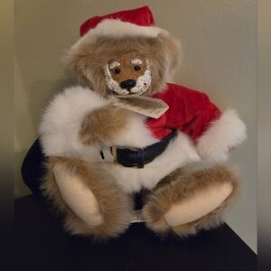 Kimbearlys Originals Bears Santa Plush Jointed Bear Mr Claus Collectible #19073